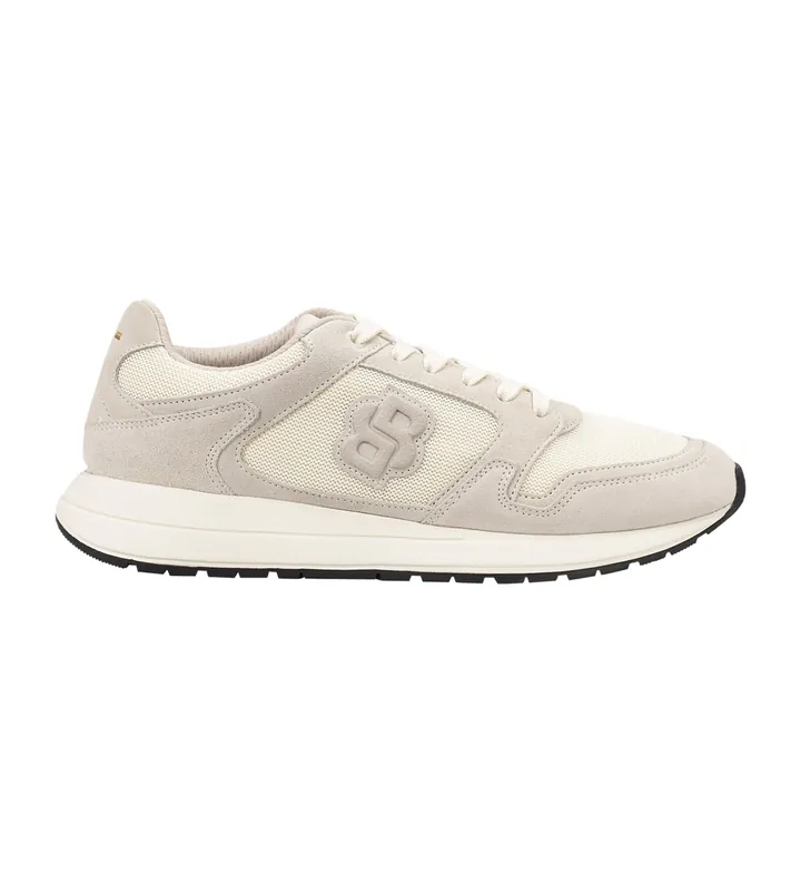 BOSS para hombre. 50554612 Zapatillas de Piel Vinston beige (41), Plano, Cordones, Casual