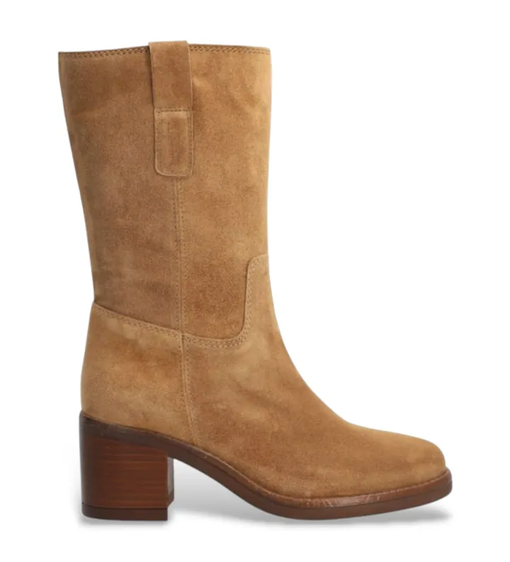 Alpe para mujer. 553011 Botas de piel Dakota taupe (41), 3 a 5cm, Ninguno, Casual