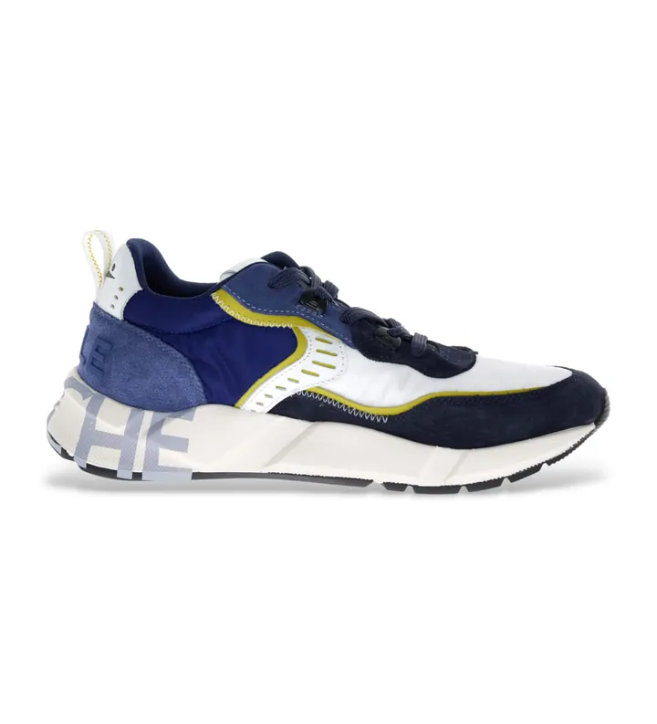 Voile blanche para hombre. 2017465 Zapatillas de Piel Club01 azul (40), Plano, 1 a 3cm, Cordones, Casual