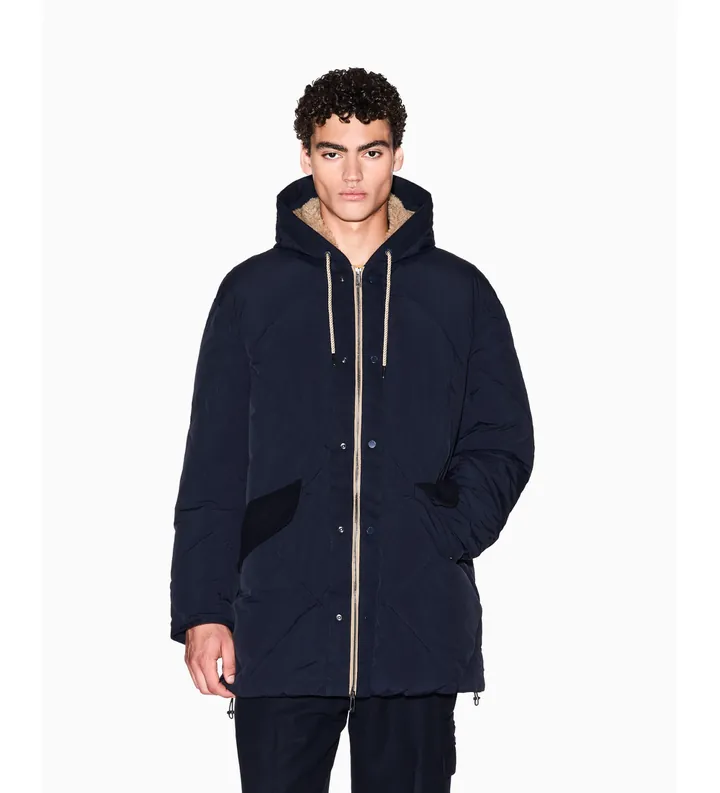 A|X Armani Exchange para hombre. XM001112AF16598UB101 Parka Caban verde (XL), Casual, Poliamida, Marino