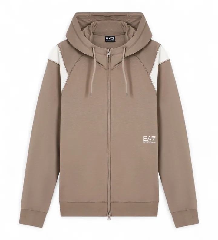 EA7 para hombre. 7M001278_AF12681 Sudadera Core Identity beige (3XL), Casual, Deportivo, Algodón, Sportswear, Multideporte