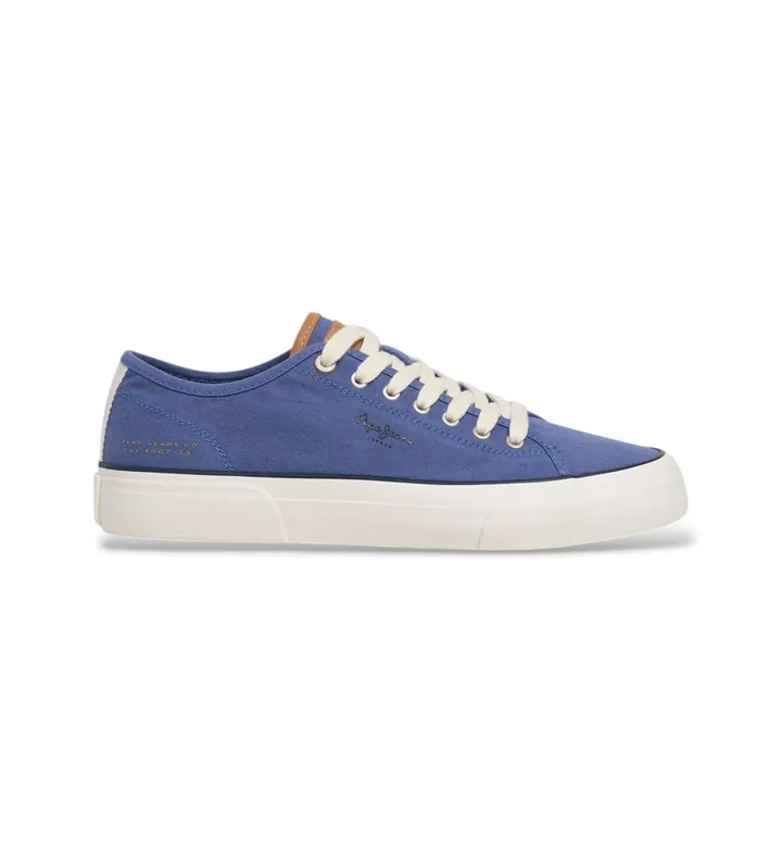 Pepe Jeans para hombre. PMS300016 Zapatillas Taylor Match azul (40), Plano, Cordones, Casual, Sintético