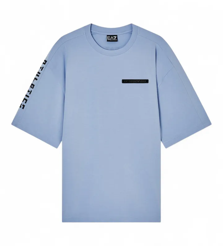EA7 para hombre. 7M001584_AF20821 Camiseta Athletic Mix azul (3XL), Casual, Algodón, Manga corta