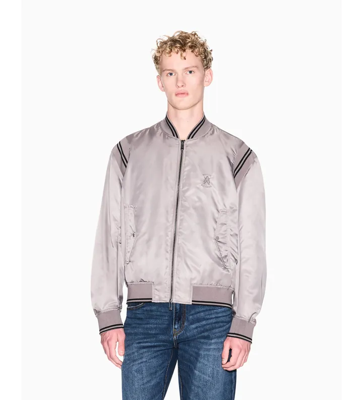 A|X Armani Exchange para hombre. XM002017AF19828U6107 Chaqueta Driftwood gris (L), Casual, Poliamida