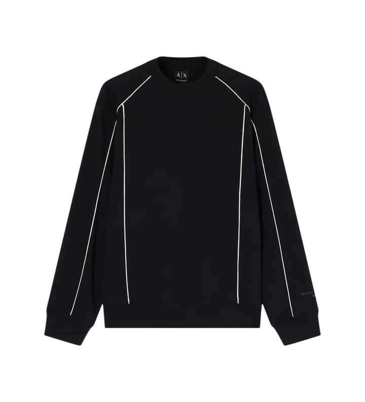 A|X Armani Exchange para hombre. XM002373AF10365UC001 Sudadera Line negro (L), Casual, Algodón, Manga larga