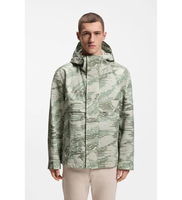 BOSS para hombre. 50556209 Chaqueta Relaxed Fit gris (46), Casual, Poliéster