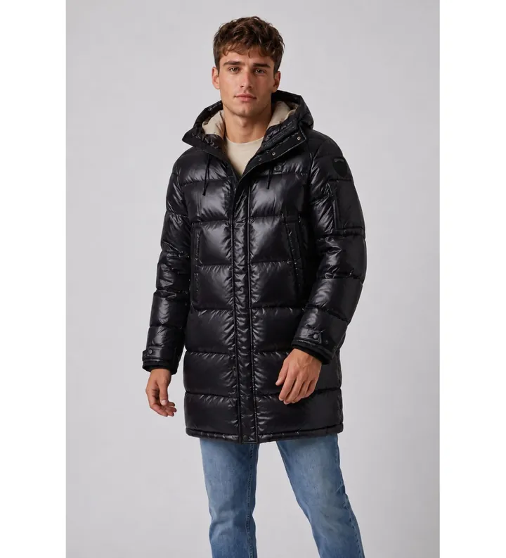 Blauer para hombre. 26WBLUK02350 Chaqueta acolchada Aldrich negro (L), Casual, Poliamida