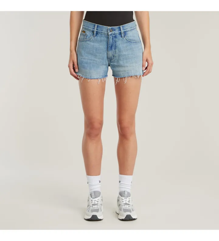 G-Star para mujer. D24376-D788-H119 Shorts True Raw Edge azul (29), Casual, Algodón, Denim