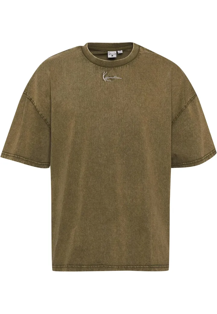 Karl Kani Camiseta oliva / blanco