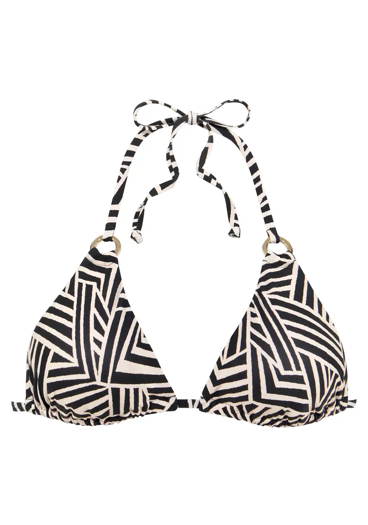 LASCANA Top de bikini  ecru / negro