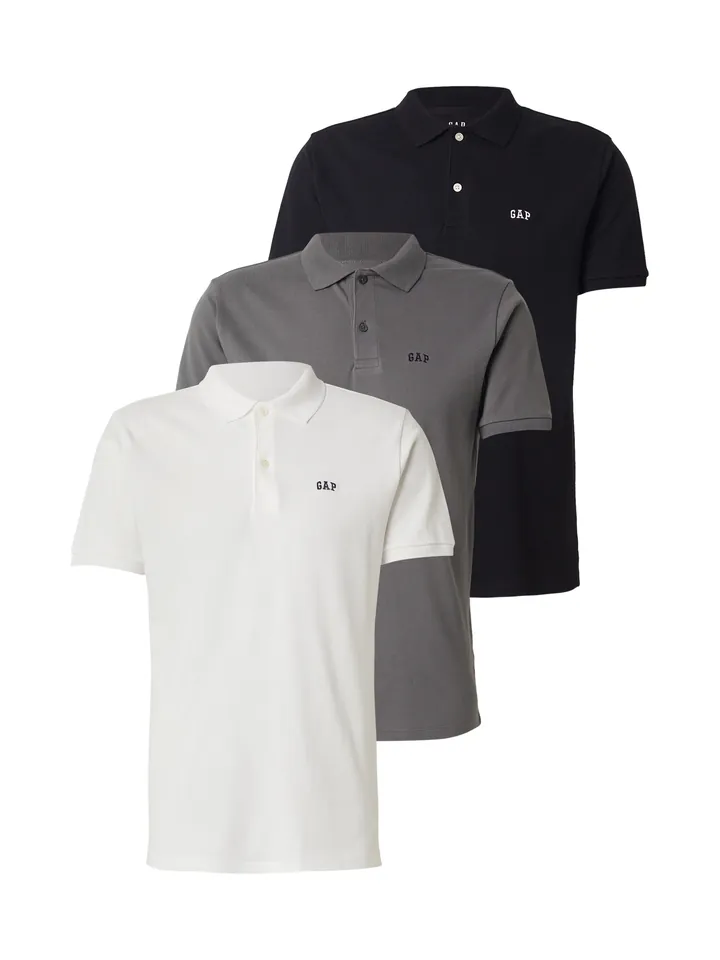 GAP Camiseta gris / negro / blanco