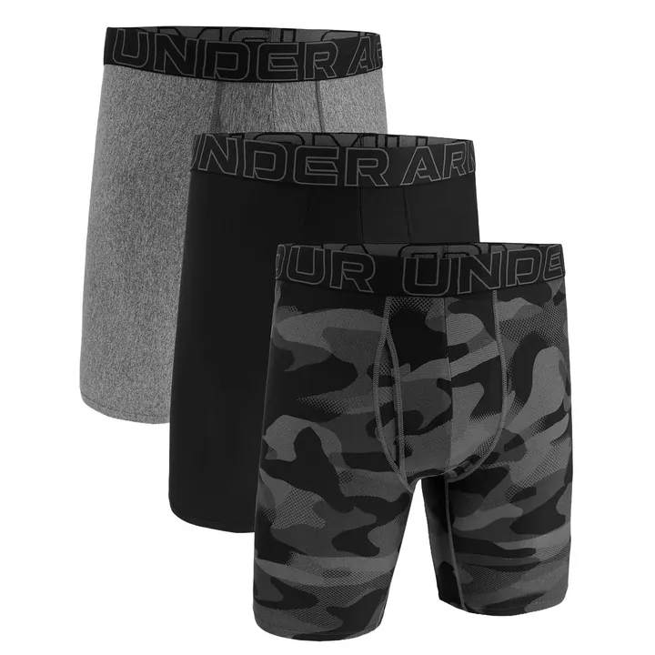 UNDER ARMOUR Calzoncillo boxer gris / negro