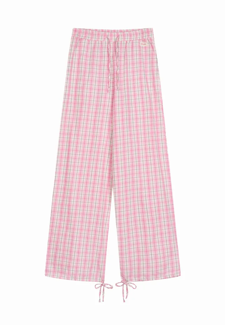OH APRIL Pantalón 'Elior'  crema / azul oscuro / rosa claro / rojo