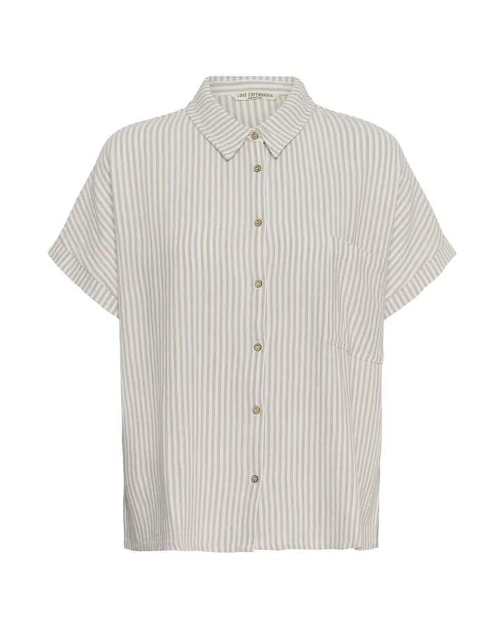 Love Copenhagen Blusa 'Kamri'  chamois / blanco