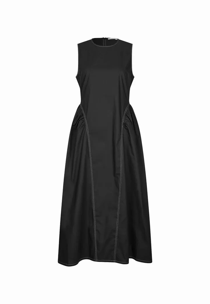 SECOND FEMALE Vestido 'Larkini' negro / blanco