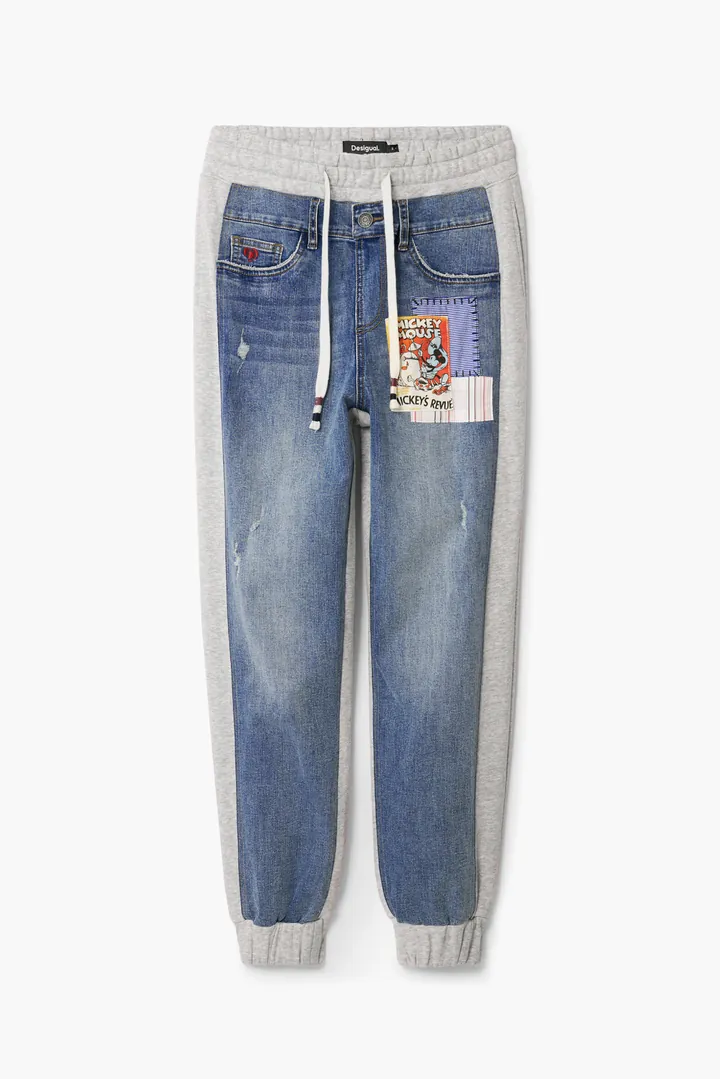 Desigual, Jogger combinado Mickey Mouse, Azul, S