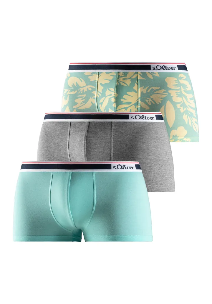 s.Oliver Calzoncillo boxer  gris / menta / negro / blanco