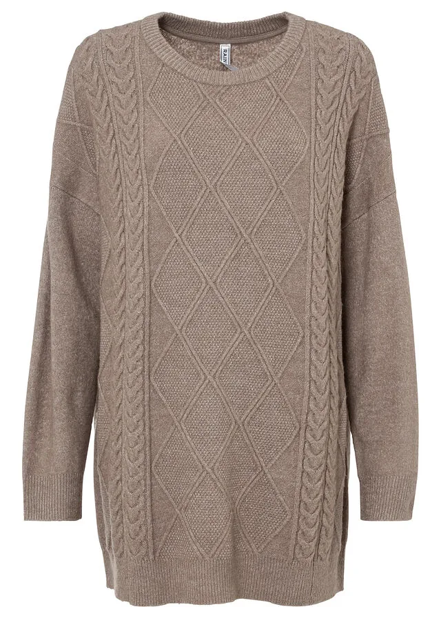 Jersey holgado con patrón trenzado