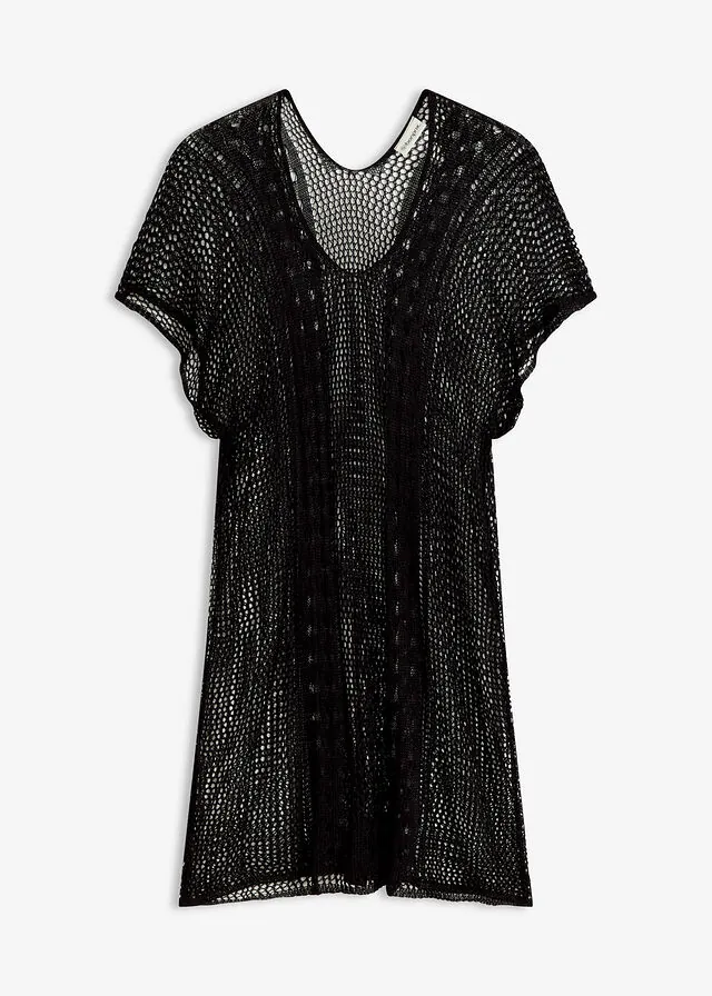 Vestido de playa con aspecto de ganchillo de viscosa fluida