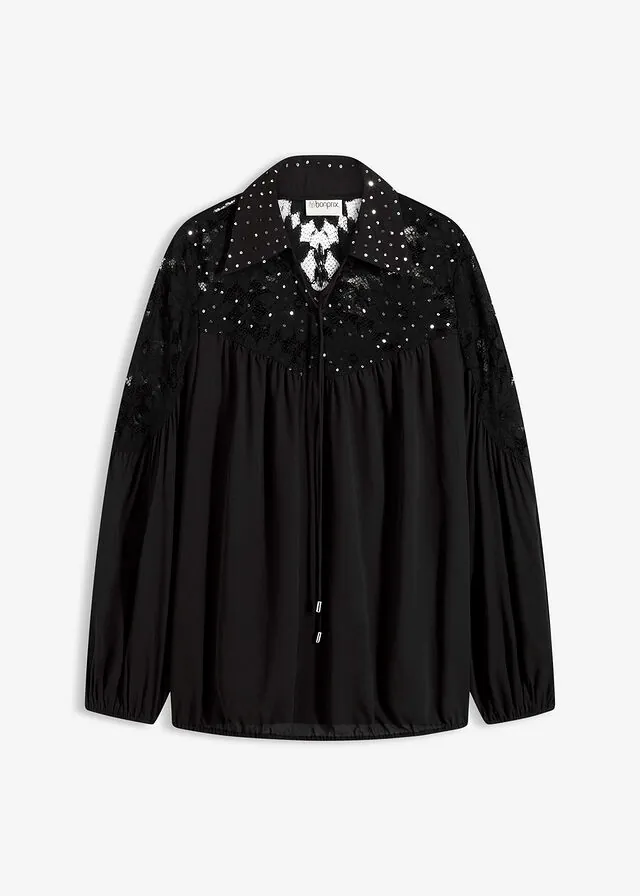 Blusa con encaje
