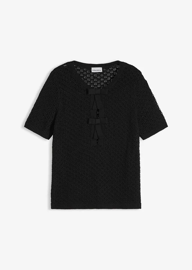 Jersey de punto ajour de mezcla de algodón