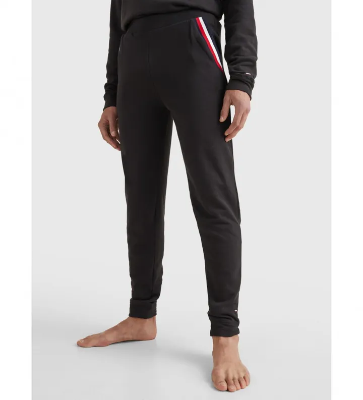 Tommy Hilfiger para hombre. UM0UM02352 Pantalón chandal Track negro (S), Casual, Algodón, Lyocell, Algodón Orgánico, Sostenible