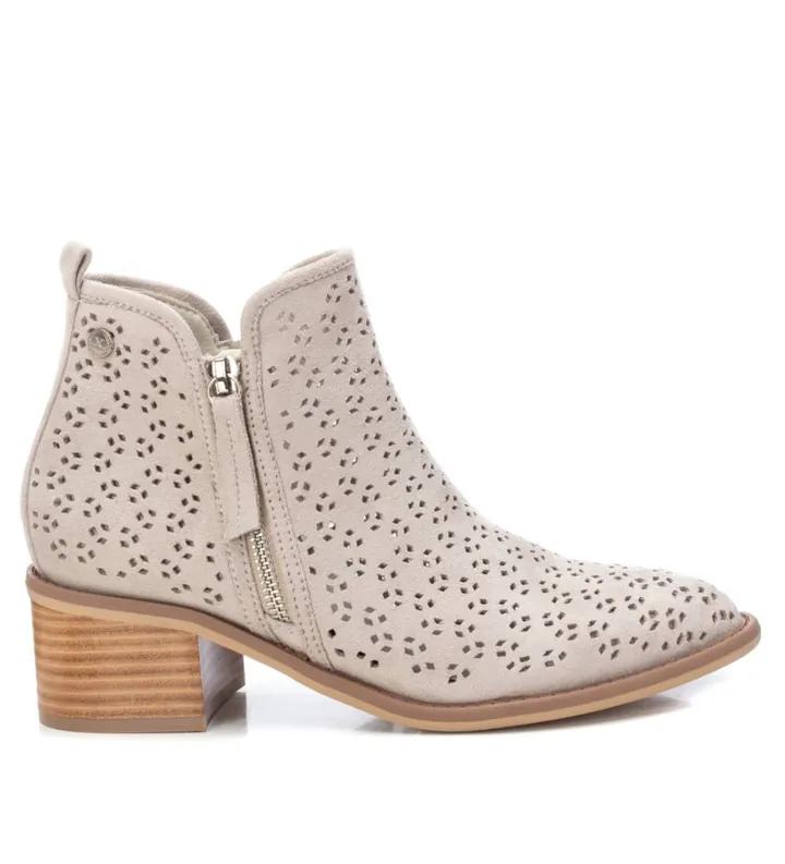 Xti para mujer. 14225501-HIELO Botines 142255 beige -Altura Tacón: 5cm- (36), Blanco, 3 a 5cm, Cremallera, Casual, Imitación cuero