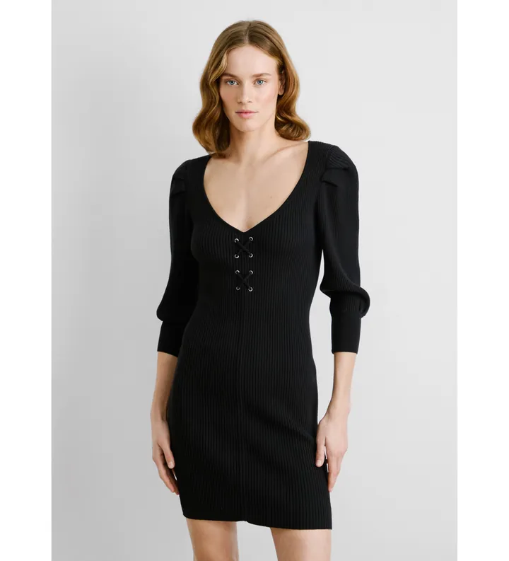 Pepe Jeans para mujer. PL953729 Vestido Olaia negro (L), Casual, Viscosa, Manga larga