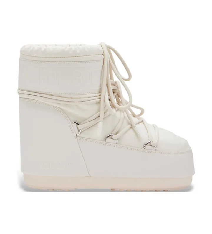 Moon Boot unisex. 80D1409380 Botines Icon Low Rubber beige (42/44), Plano, Cordones, Casual