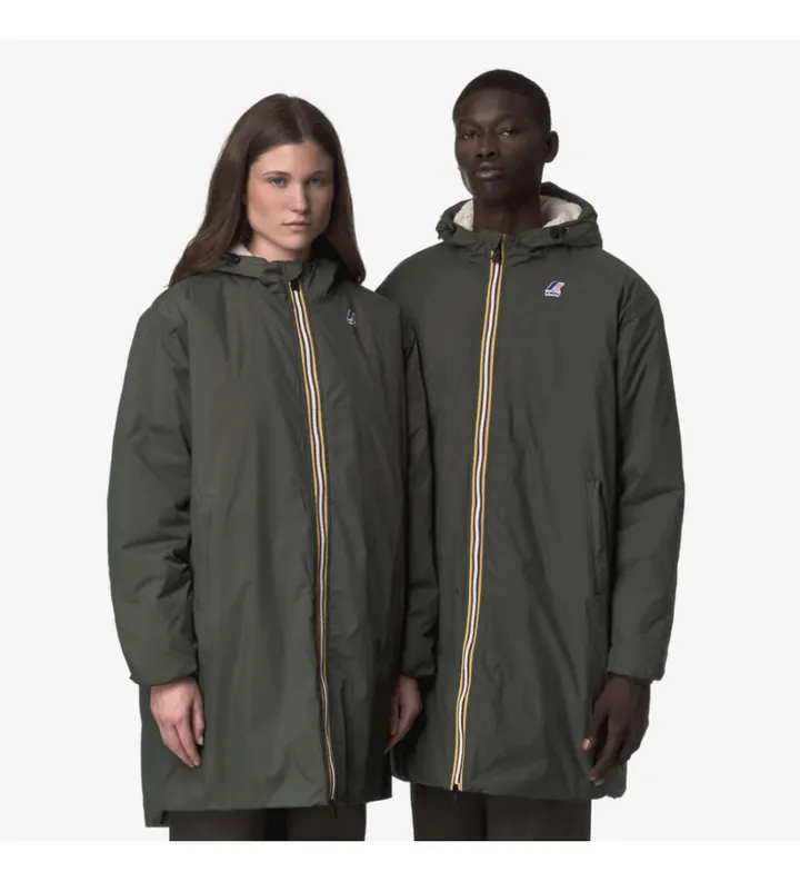 K-way unisex. K21516W Abrigo Le Vrai 4.0 Eiffel East verde (XXL), Casual, Sostenible, Nylon reciclado