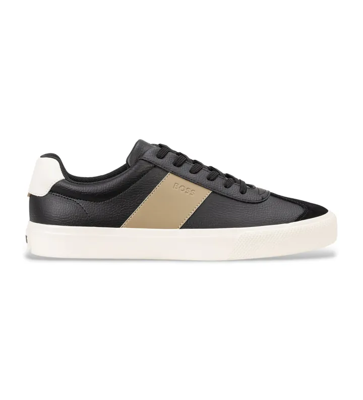 BOSS para hombre. 50557852 Zapatillas Aiden Teen Charcoal (41), Plano, Cordones, Casual, Gris