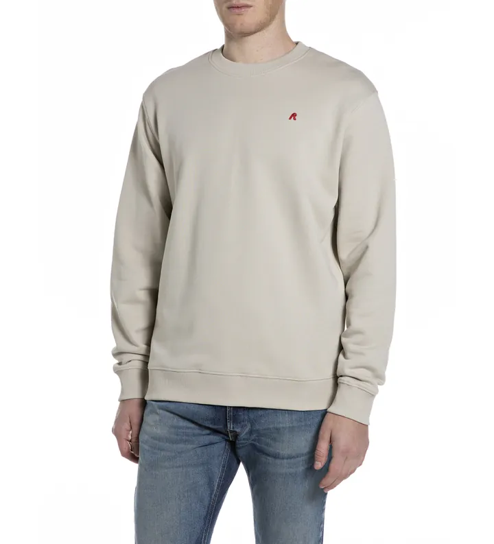 Replay para hombre. M3106.000.23802 Sudadera casual taupe (L), Algodón