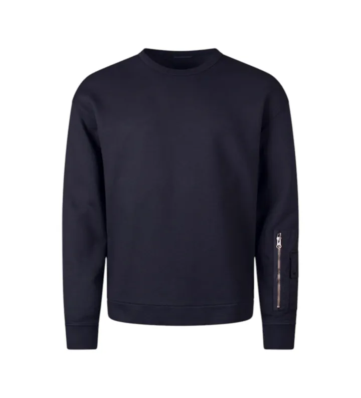 Ten c para hombre. 26CTCUF03010 Jersey de felpa marino (L), Casual, Algodón