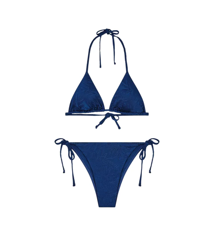 Emporio Armani para mujer. EW000786_AF20241 Bikini Jacquard Pattern marino (L), Beachwear, Poliéster