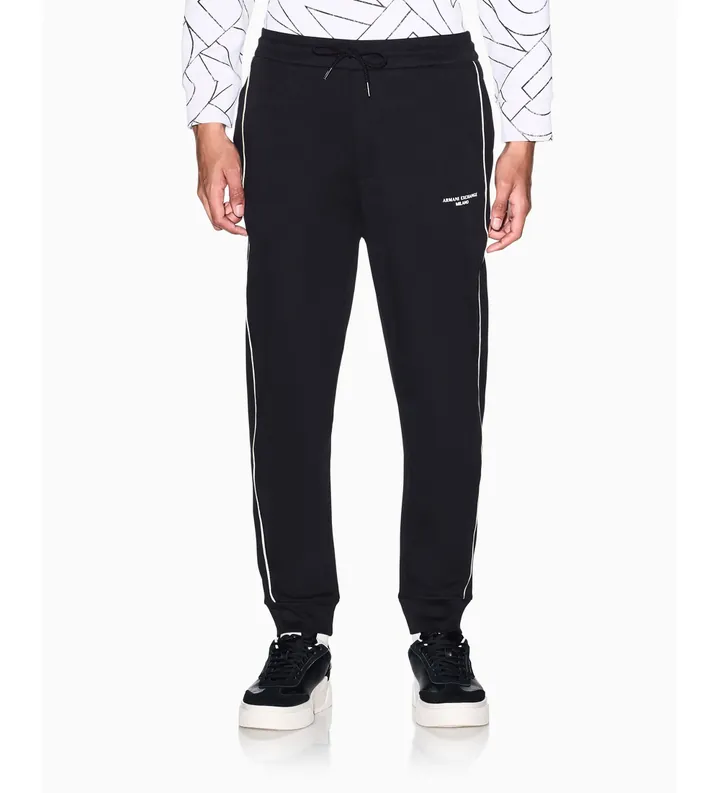 A|X Armani Exchange para hombre. XM002374AF10365UC001 Pantalón Interlock negro (L), Casual, Algodón