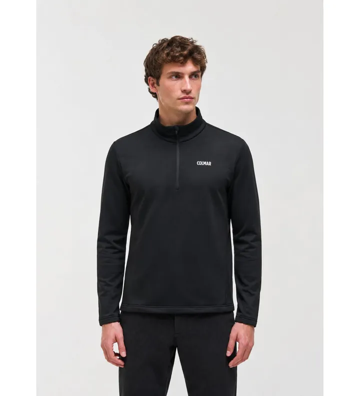 Colmar para hombre. 83000021-5WU Forro polar elástico para esquí con media cremallera negro (L), Casual, Deportivo, Poliéster, Outdoor