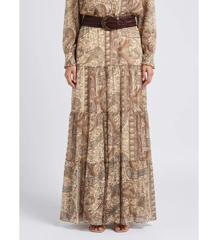 BA&SH para mujer. 1H26CALI Falda Cali beige (34), Azul, Casual, Viscosa
