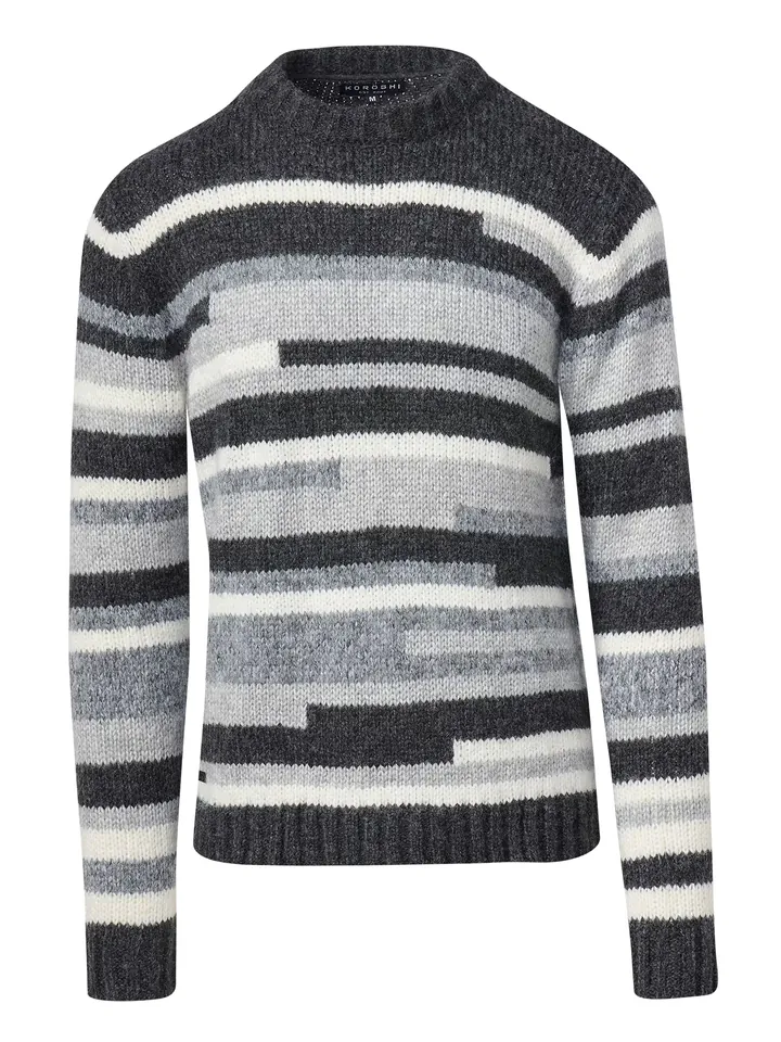 KOROSHI Jersey gris / negro / blanco