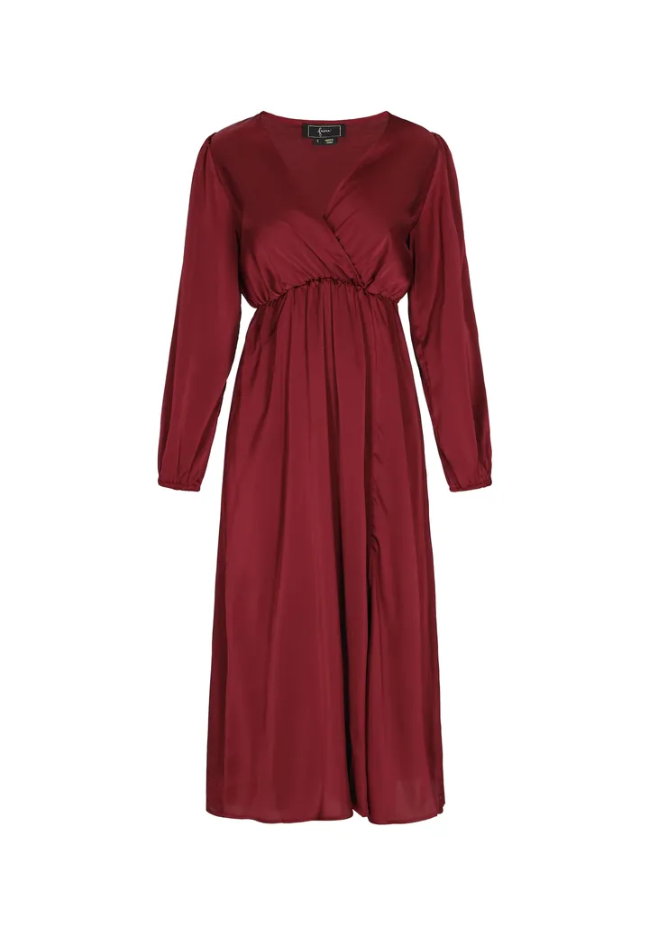 faina Vestido rojo vino