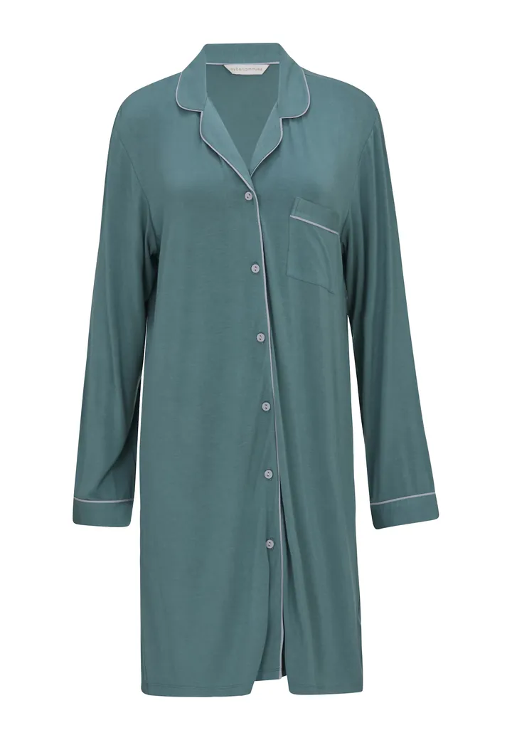 Cyberjammies Camiseta de noche 'Kallie' esmeralda / offwhite