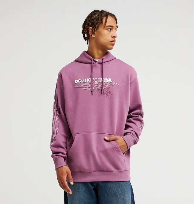 Side Flame - Sudadera con capucha Rosa Hombre