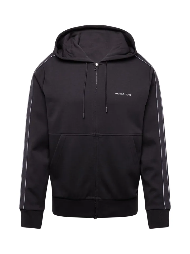 Michael Kors Sudadera con cremallera negro / blanco