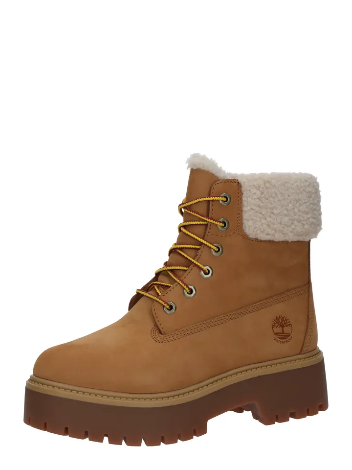 TIMBERLAND Botines con cordones beige claro / caramelo
