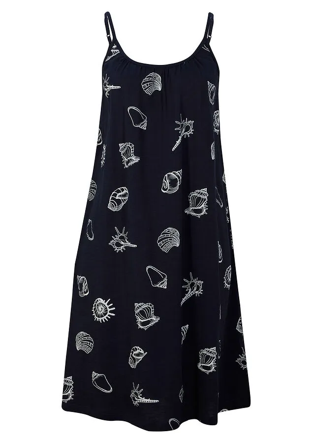 Vestido de punto de algodón orgánico con tirantes