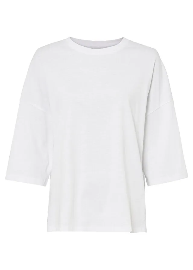 Camiseta holgada de mezcla de algodón orgánico elástico