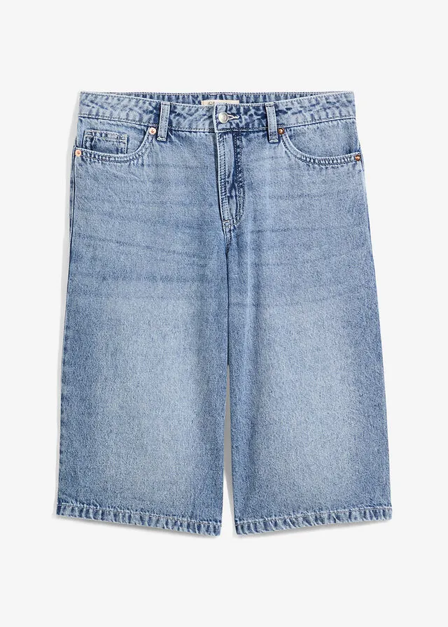 Bermudas vaqueras poco elásticas con talle medio