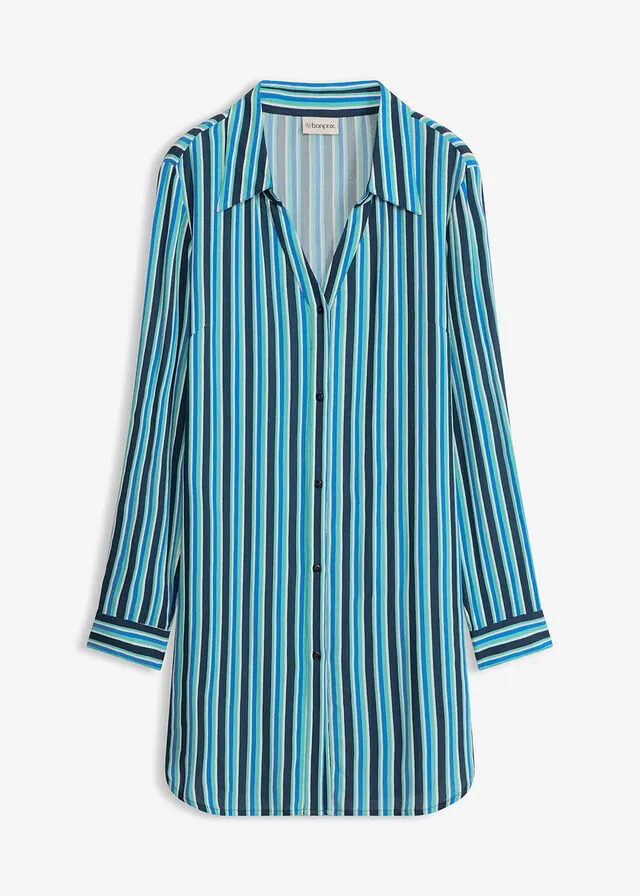 Blusa de playa de viscosa fluida