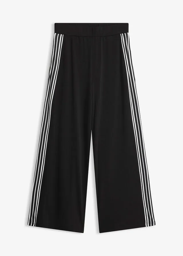 Pantalón de punto con rayas laterales