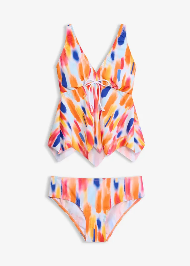 Tankini con dobladillo irregular (2 piezas)