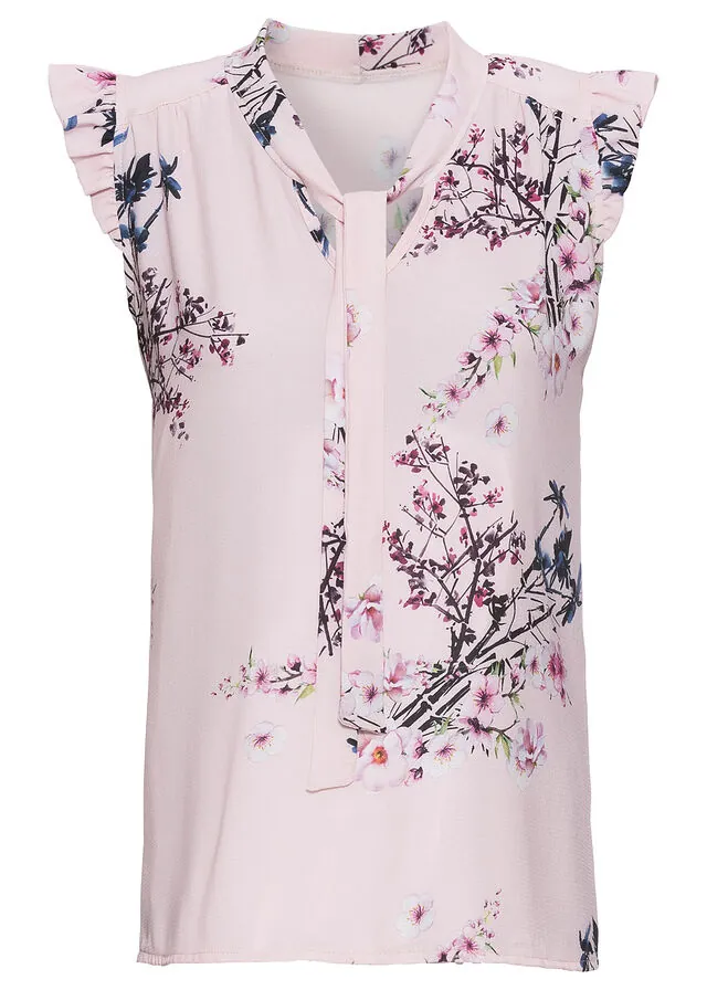 Blusa con volantes en las mangas